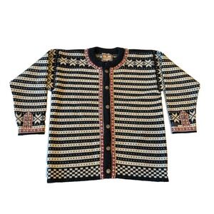Dale Of Norway Wool Cardigan Sweater Mens Medium